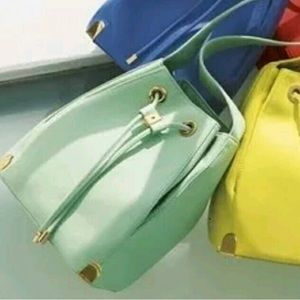 NWT  Vince Camuto Janet Mint green Drawstring Bag